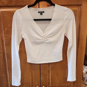 Wild Fable Women's Cream Long Sleeve Top